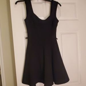 Black short skater dress